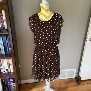 Brown Polkadot Dress